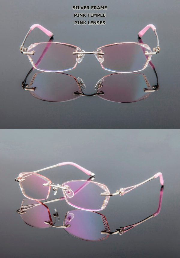 Chashma Women s Rimless Diamond Cut Tint Lenses 856 Supply - Image 5