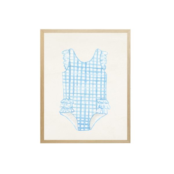 Blue Gingham Suit Kids Art Cheap