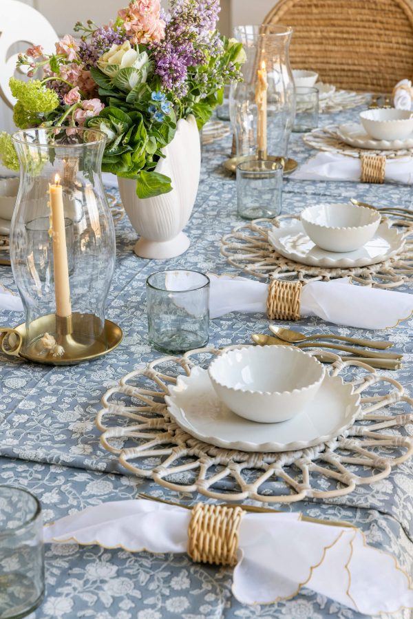 Scalloped Border Edge Napkin - Set of 4 Online - Image 2