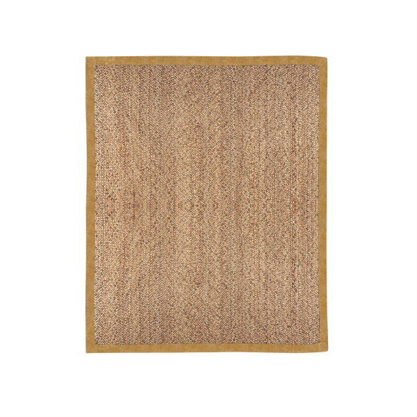 Woven Jute Rug with Leather Border Online