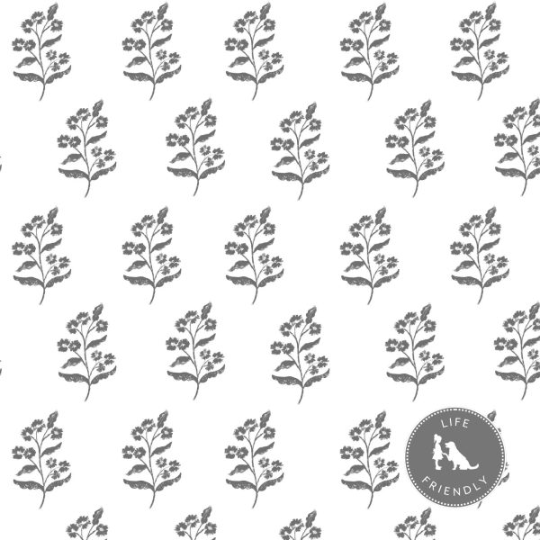 Frankie Floral Fabric in Charcoal Online