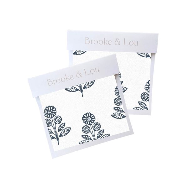 Stella Floral Fabric in Navy Online now - Image 2