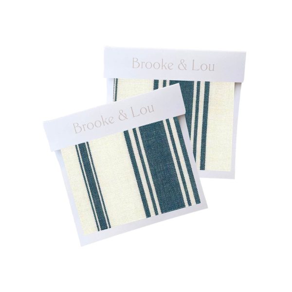 Wentworth Stripe Fabric in Navy Online Sale - Image 2
