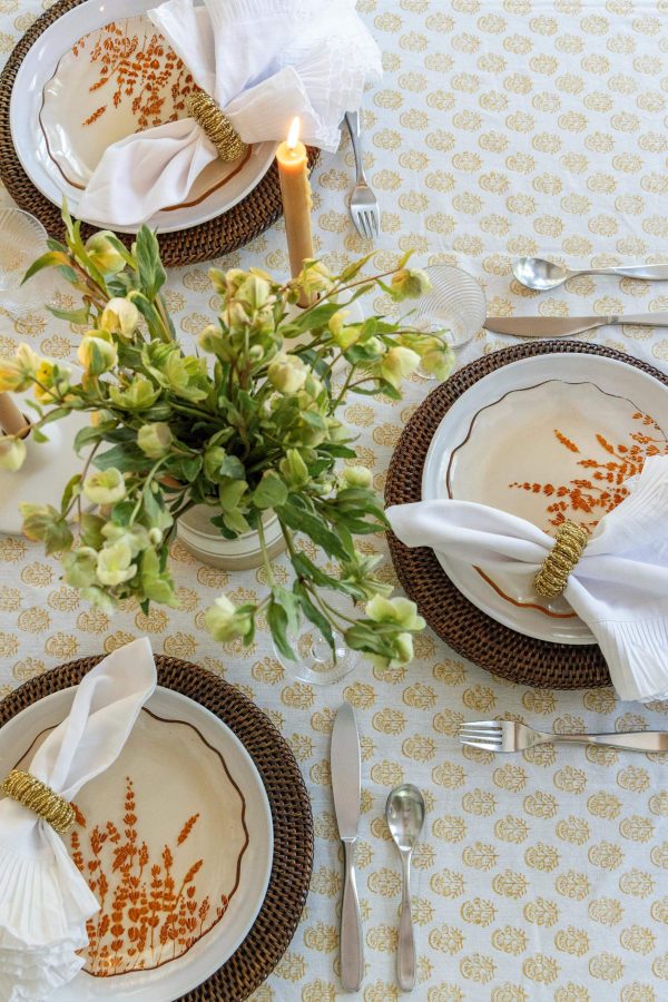 Maeve Handblocked Tablecloth For Cheap - Image 3