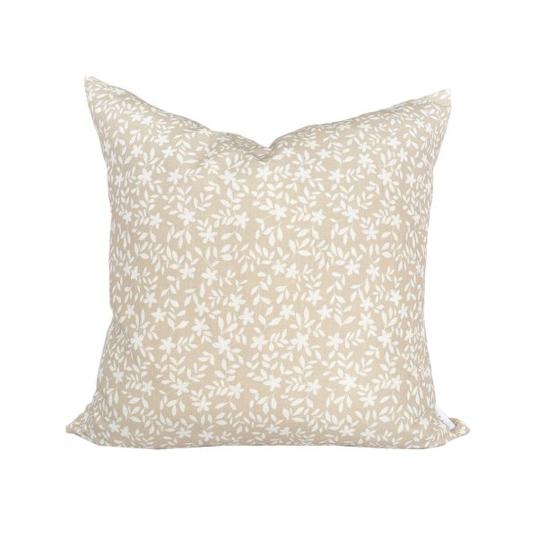 Jo Floral Pillow in Natural Discount