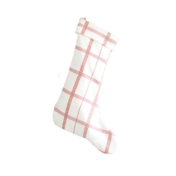 Linden Plaid Stocking in Rose For Cheap