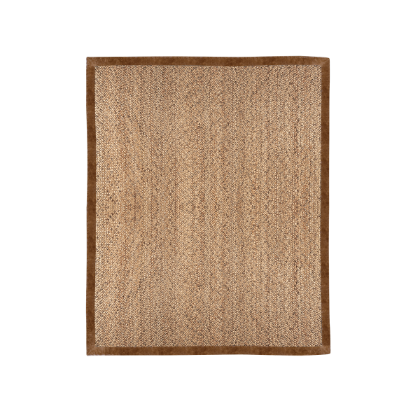 Woven Jute Rug with Leather Border Online - Image 2