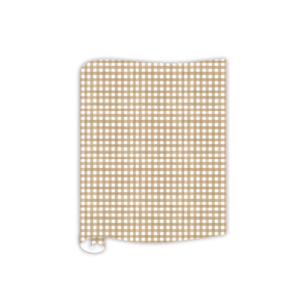 Natural Gingham Check Paper Table Runner Discount