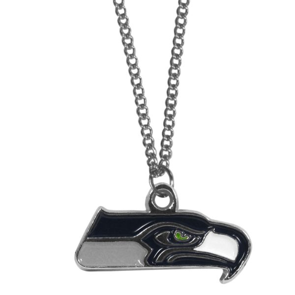 Seattle Seahawks   Chain Necklace with Small Charm on Sale